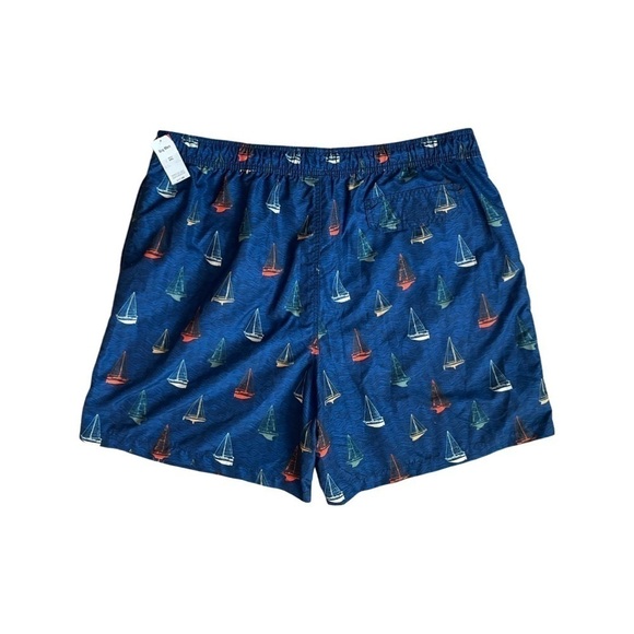 Basic Editions Blue Sailboat Swim Trunks Men’s Size XXL. RN#42000 - Picture 2 of 16